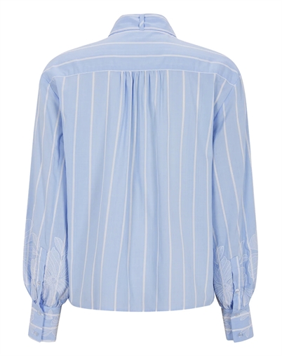 Soft Rebels - SRKiri Skjorte - Windsurfer/Snow White Stripe